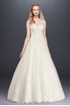 Beaded Lace and Tulle Ball Gown Wedding Dress Jewel V3836