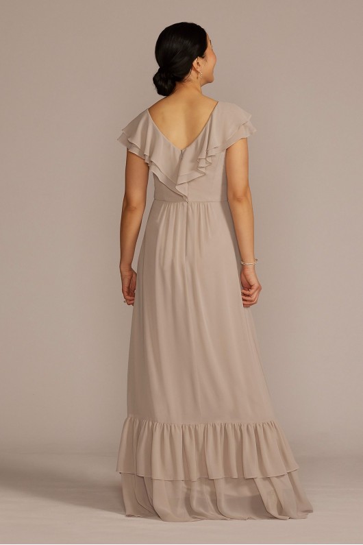 Chiffon Ruffle Boho Bridesmaid Dress David&#039;s Bridal F20586