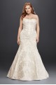  Satin Trumpet Wedding Dress with Lace  8CWG594