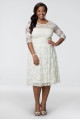 Plus Size Aurora Lace Short Wedding Dress Kiyonna 19130907DB
