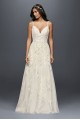 Scalloped A-Line Wedding Dress with Double Straps Melissa Sweet MS251177