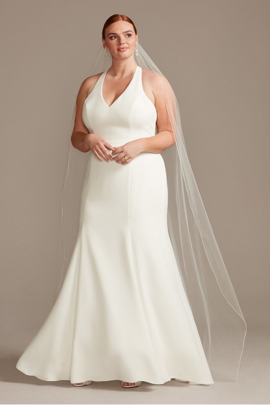 Sheer Back Plus Size Wedding Dress with Lace Train  Collection 9WG3989