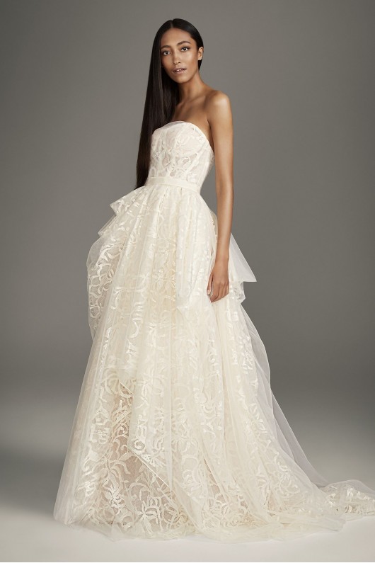 Stencil Sequin Petite Ball Gown Wedding Dress 7VW351487