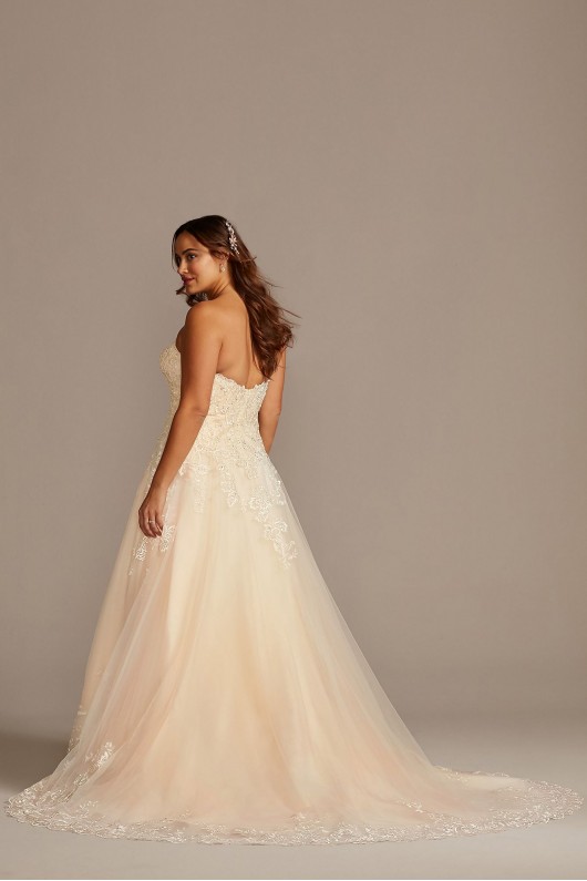 Strapless Beaded Plus Size Wedding Dress Jewel 4XL9V3836