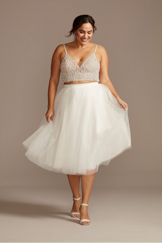 Tulle Plus Size Wedding Separates Midi Skirt DB Studio 9DS150831